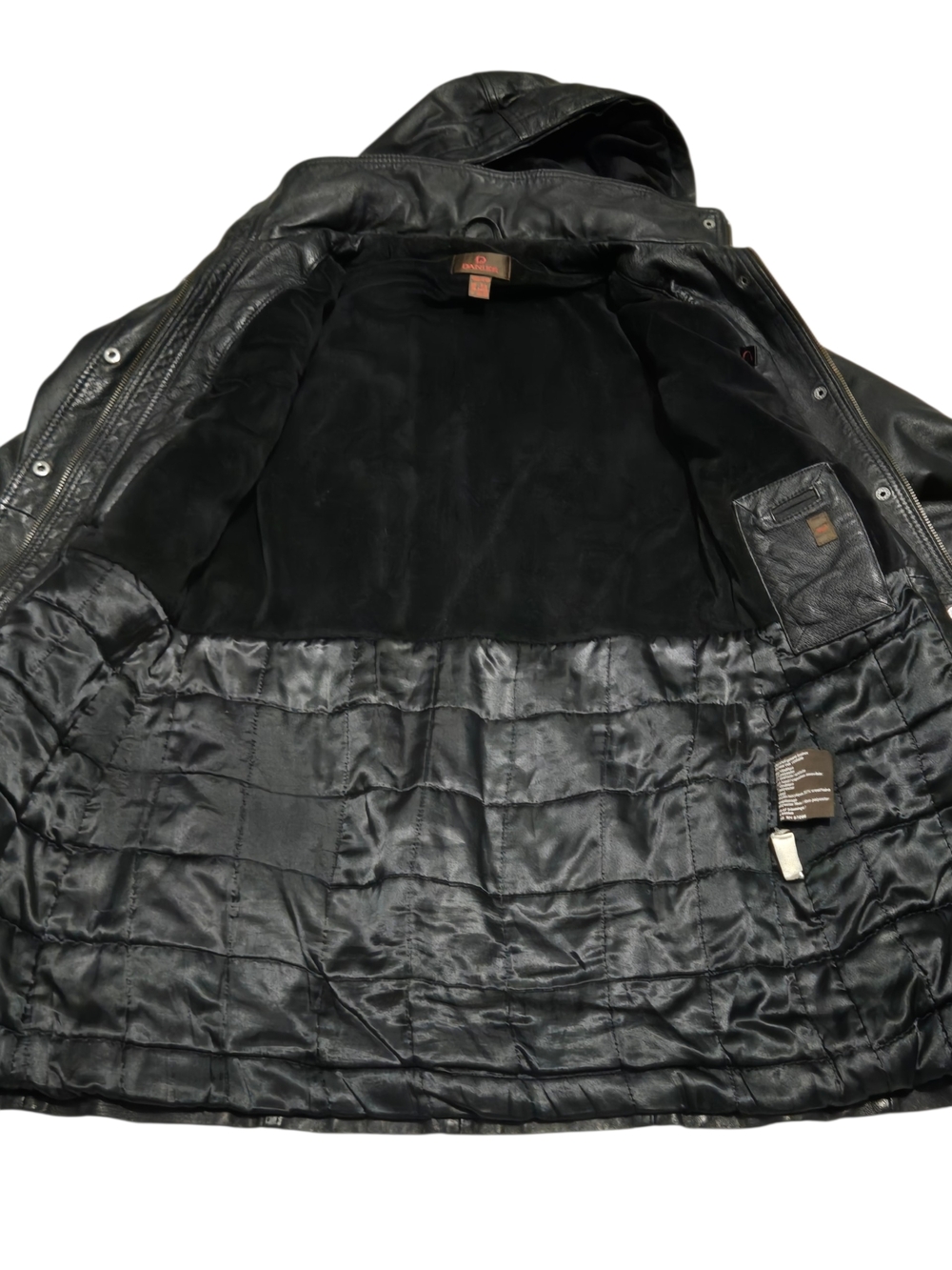 Danier Genuine Leather Hooded Coat Thermolite Insulated Black Mid-Length XXS - Picture 5 of 14